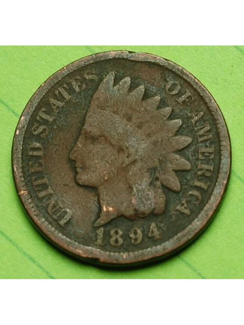 W536 1894 Indian Head Cent Penny 1c - Check Out Our Store old coin money collect